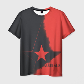 Мужская футболка 3D с принтом Команда Astralis в Новосибирске, 100% полиэфир | прямой крой, круглый вырез горловины, длина до линии бедер | Тематика изображения на принте: astralis | звезда | игры | киберспорт | логотип | надпись | название