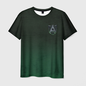 Мужская футболка 3D с принтом Logo Alliance в Петрозаводске, 100% полиэфир | прямой крой, круглый вырез горловины, длина до линии бедер | alliance | знак | киберспорт | логотип | спорт | текстура