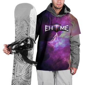 Накидка на куртку 3D с принтом Logo Ehome в Тюмени, 100% полиэстер |  | ehome | киберспорт | логотип | молния | надпись | название | небо | облака | фон