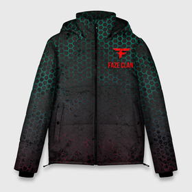 Мужская зимняя куртка 3D с принтом FaZe Clan. в Белгороде, верх — 100% полиэстер; подкладка — 100% полиэстер; утеплитель — 100% полиэстер | длина ниже бедра, свободный силуэт Оверсайз. Есть воротник-стойка, отстегивающийся капюшон и ветрозащитная планка. 

Боковые карманы с листочкой на кнопках и внутренний карман на молнии. | faze clan | знак | киберспорт | логотип | сетка | спорт | текстура | фон
