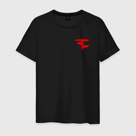 Мужская футболка хлопок с принтом Лого FaZe Clan в Курске, 100% хлопок | прямой крой, круглый вырез горловины, длина до линии бедер, слегка спущенное плечо. | faze clan | знак | играки | киберспорт | логотип