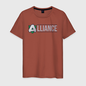 Мужская футболка хлопок с принтом Команда Alliance , 100% хлопок | прямой крой, круглый вырез горловины, длина до линии бедер, слегка спущенное плечо. | alliance | буква | знак | кидерспорт | логотип | спорт
