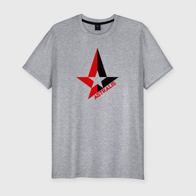 Мужская футболка хлопок Slim с принтом Astralis. в Санкт-Петербурге, 92% хлопок, 8% лайкра | приталенный силуэт, круглый вырез ворота, длина до линии бедра, короткий рукав | astralis | звезда | знак | киберспорт | логотип