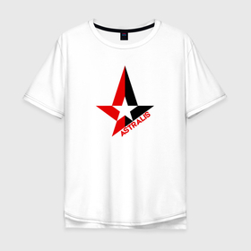 Мужская футболка хлопок Oversize с принтом Astralis. в Санкт-Петербурге, 100% хлопок | свободный крой, круглый ворот, “спинка” длиннее передней части | astralis | звезда | знак | киберспорт | логотип