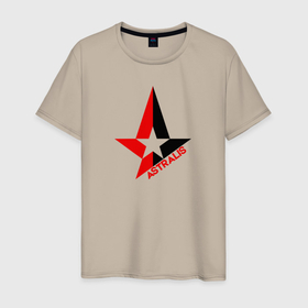 Мужская футболка хлопок с принтом Astralis. , 100% хлопок | прямой крой, круглый вырез горловины, длина до линии бедер, слегка спущенное плечо. | astralis | звезда | знак | киберспорт | логотип
