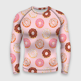 Мужской рашгард 3D с принтом Pink donuts в Кировске,  |  | Тематика изображения на принте: confetti | donut | donuts | glaze | pink | powder | shugar | sweet | глазурь | конфетти | пончик | пончики | пудра | розовый | сахар | сладкий