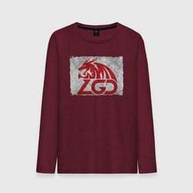 Мужской лонгслив хлопок с принтом Logo LGD , 100% хлопок |  | буквы | дракон | киберспорт | логотип | надпись | текстура