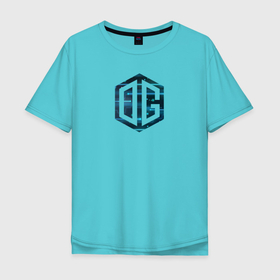 Мужская футболка хлопок Oversize с принтом Logo OG в Петрозаводске, 100% хлопок | свободный крой, круглый ворот, “спинка” длиннее передней части | og | буквы | киберспорт | логотип | название