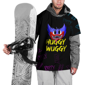 Накидка на куртку 3D с принтом HUGGY WUGGY PATTERN. в Кировске, 100% полиэстер |  | huggy wuggy | poppy playtime | игра | кукла | монстр | плэйтайм | поппи плейтайм | хагги вагги | хоррор