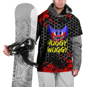 Накидка на куртку 3D с принтом Huggy Wuggy соты в Кировске, 100% полиэстер |  | huggy wuggy | poppy playtime | игра | кукла | монстр | плэйтайм | поппи плейтайм | хагги вагги | хоррор