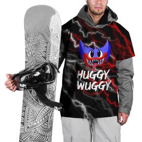 Накидка на куртку 3D с принтом [Huggy Wuggy]   Молния с грозой в Кировске, 100% полиэстер |  | huggy wuggy | poppy playtime | игра | кукла | монстр | плэйтайм | поппи плейтайм | хагги вагги | хоррор