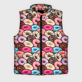 Мужской жилет утепленный 3D с принтом Sweet donut s в Санкт-Петербурге,  |  | confetti | donut | donuts | glaze | powder | shugar | sweet | глазурь | конфетти | пончик | пончики | пудра | сахар | сладкий