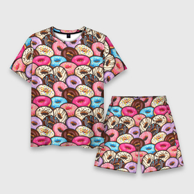 Мужской костюм с шортами 3D с принтом Sweet donut s в Санкт-Петербурге,  |  | confetti | donut | donuts | glaze | powder | shugar | sweet | глазурь | конфетти | пончик | пончики | пудра | сахар | сладкий