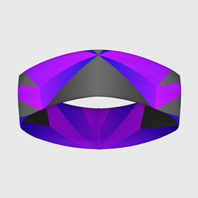Повязка на голову 3D с принтом Неоновый ромб | Neon в Екатеринбурге,  |  | neon | геометрия | квадрат | неон | неоновый | ромб | синий | сочный | треугольник | фиолетовый | черный