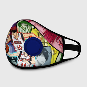 Маска из неопрена с принтом Kuroko no Basuke (Баскетбол Куроко) в городе Новоалтайск, неопрен 100% | Форма огибающая нос. Резинки для ушей с дополнительной резинкой на затылке. Клапан для выдоха для активного дыхания при занятиях спортом. Эластичный материал маски и окантовки для лучшего растяжения и прилегания маски.  | animation | anime | kuroko no basuke | kurokos basketball | manga | taiga kagami | tetsuya kuroko | анимация | аниме | баскетбол куроко | дзюмпэй хюга | комикс | манга | поколение чудес | призрачный игрок | рико аида | рисунок | сюн идзуки | т