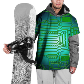 Накидка на куртку 3D с принтом чип chip в Курске, 100% полиэстер |  | chip | electric | electronic | electronic board | печатная плата | плата | чип | электронная плата