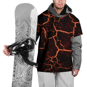 Накидка на куртку 3D с принтом раскаленная лава hot lava в Новосибирске, 100% полиэстер |  | hot | hot lava | lava | лава | раскаленная лава