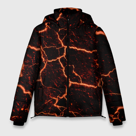Мужская зимняя куртка 3D с принтом раскаленная лава hot lava в Тюмени, верх — 100% полиэстер; подкладка — 100% полиэстер; утеплитель — 100% полиэстер | длина ниже бедра, свободный силуэт Оверсайз. Есть воротник-стойка, отстегивающийся капюшон и ветрозащитная планка. 

Боковые карманы с листочкой на кнопках и внутренний карман на молнии. | hot | hot lava | lava | лава | раскаленная лава
