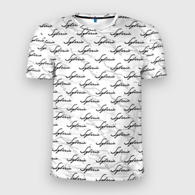 Мужская футболка 3D Slim с принтом Syberia | Logo Pattern в Новосибирске, 100% полиэстер с улучшенными характеристиками | приталенный силуэт, круглая горловина, широкие плечи, сужается к линии бедра | emblem | game | logo | pattern | syberia | игры | лого | логотип | логрус | паттерн | сиберия | сибирь | эмблема