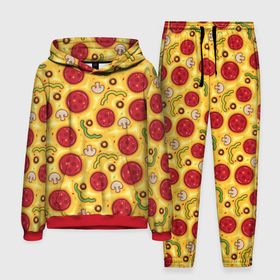 Мужской костюм 3D (с толстовкой) с принтом Pizza salami в Курске,  |  | cheese | mushrooms | olives | omelet | pepper | pizza | salami | sausage | грибы | колбаса | маслины | оливки | омлет | перец | пицца | салями | сыр