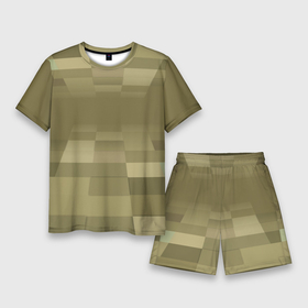 Мужской костюм с шортами 3D с принтом Пиксельный военный фон в Курске,  |  | 3д | военный | квадрат | перспектива | пиксел | пиксельный фон | солдат
