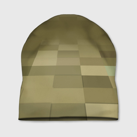 Шапка 3D с принтом Пиксельный военный фон в Тюмени, 100% полиэстер | универсальный размер, печать по всей поверхности изделия | 3д | военный | квадрат | перспектива | пиксел | пиксельный фон | солдат