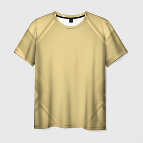 Мужская футболка 3D с принтом Золотая абстракция в Новосибирске, 100% полиэфир | прямой крой, круглый вырез горловины, длина до линии бедер | 3д | геометрия | золотая абстракция | квадраты | полосы | стиль