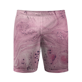 Мужские шорты спортивные с принтом Нежная розовая пенка в Тюмени,  |  | нежность | пена | пенка | пузыри | розовый