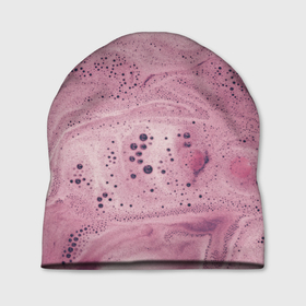 Шапка 3D с принтом Нежная розовая пенка в Тюмени, 100% полиэстер | универсальный размер, печать по всей поверхности изделия | нежность | пена | пенка | пузыри | розовый