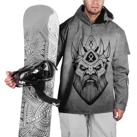 Накидка на куртку 3D с принтом нордический бог в Петрозаводске, 100% полиэстер |  | ethnic | folk | nordic | runes | scandinavia | slav | vikings | велес | викинги | руны | русь | скандинавия | славяне | фолк | фольклор | этника | этно | язычество