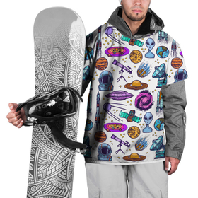 Накидка на куртку 3D с принтом космическая графика в Новосибирске, 100% полиэстер |  | cosmos | астрономия | вселенная | галактика | звезды | инопланетяне | космос | нло