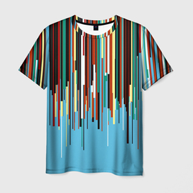 Мужская футболка 3D с принтом Glitch pattern 2087 в Курске, 100% полиэфир | прямой крой, круглый вырез горловины, длина до линии бедер | color | fashion | glitch | vanguard | авангерд | глитч | мода | цвет