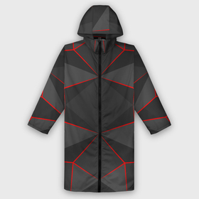 Дождевик унисекс 3D с принтом Neon | Неоновый два колор в городе Новоалтайск,  |  | black | color | geometry | neon | red | блэк | геометрия | два | квадрат | колор | красный | лазер | лазерный | неон | ред | ромб | черный