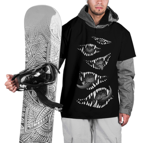 Накидка на куртку 3D с принтом Пасти Хелсинг в Тюмени, 100% полиэстер |  | Тематика изображения на принте: anime | hellsing | алукард | аниме | анимэ | ван хеллсинг | интегра | миллениум | хэллсинг | хэлсинг