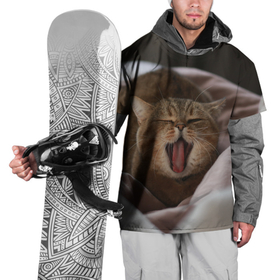 Накидка на куртку 3D с принтом Зевающий кот на кровати в Курске, 100% полиэстер |  | Тематика изображения на принте: животное | животные | звери | зверь | зёв | зевающий | киска | киски | кот | котик | котики | питомец | питомцы