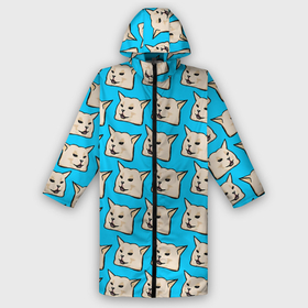 Дождевик унисекс 3D с принтом screaming woman cat в городе Новоалтайск,  |  | screaming woman cat | белый кот | женщина кричит на кота | кот за столом | мем