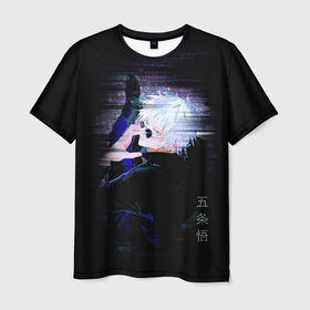 Мужская футболка 3D с принтом Сатору |  Satoru Gojou в Курске, 100% полиэфир | прямой крой, круглый вырез горловины, длина до линии бедер | Тематика изображения на принте: jujutsu kaisen | satoru gojou | аниме | магическая битва | сатору годзё