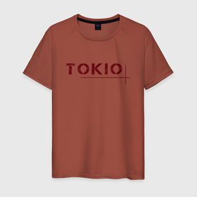 Мужская футболка хлопок с принтом Бумажный дом (Токио) в Белгороде, 100% хлопок | прямой крой, круглый вырез горловины, длина до линии бедер, слегка спущенное плечо. | бумажный дом | город | столицы | токио | япония