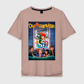 Мужская футболка хлопок Oversize с принтом Dunkanville , 100% хлопок | свободный крой, круглый ворот, “спинка” длиннее передней части | Тематика изображения на принте: duncanville | дункан | дунканвилль | дунканвиль
