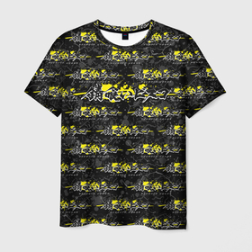 Мужская футболка 3D с принтом Sabikui Bisco (pattern)   Пожиратель Ржавчины (паттерн) в Белгороде, 100% полиэфир | прямой крой, круглый вырез горловины, длина до линии бедер | Тематика изображения на принте: anime | bisco | аниме | биско | иероглиф | манга | япония