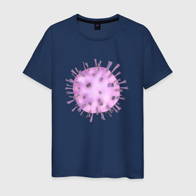 Мужская футболка хлопок с принтом Когда не чувствуешь вкусов в Белгороде, 100% хлопок | прямой крой, круглый вырез горловины, длина до линии бедер, слегка спущенное плечо. | болезнь | ковид | корона | коронавирус | мемчик | молекула