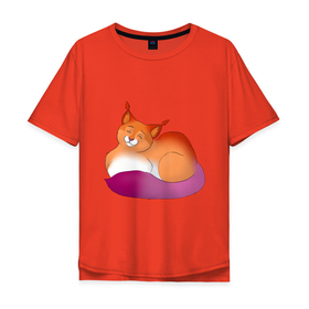 Мужская футболка хлопок Oversize с принтом Гордая кошка в Кировске, 100% хлопок | свободный крой, круглый ворот, “спинка” длиннее передней части | pride | животные | кошки | мультяшки | флаги