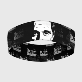 Повязка на голову 3D с принтом Крёстный отец | Лого паттерн в Белгороде,  |  | Тематика изображения на принте: cinema | the godfather | аль пачино | гангстеры | кино | крёстный отец | фильм