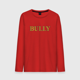 Мужской лонгслив хлопок с принтом Bully | Big Logo в Новосибирске, 100% хлопок |  | Тематика изображения на принте: bully | canis canem edit | emblem | logo | rockstar | були | булли | компьютерная игра | лого | логотип | собака ест собаку | хулиган | эмблема