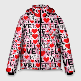 Мужская зимняя куртка 3D с принтом Love Love Love (любовь) в Петрозаводске, верх — 100% полиэстер; подкладка — 100% полиэстер; утеплитель — 100% полиэстер | длина ниже бедра, свободный силуэт Оверсайз. Есть воротник-стойка, отстегивающийся капюшон и ветрозащитная планка. 

Боковые карманы с листочкой на кнопках и внутренний карман на молнии. | Тематика изображения на принте: 14 февраля | love | valentines day | амур | ангел | валентинка | влюбленность | вторая половинка | день всех влюбленных | купидон | любовь | нежность | отношения | подарок любви | поцелуй | праздник любви