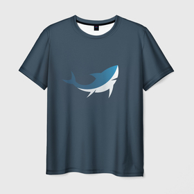 Мужская футболка 3D с принтом Мегалодон в Океане в Курске, 100% полиэфир | прямой крой, круглый вырез горловины, длина до линии бедер | Тематика изображения на принте: акула | мегалодон | море | океан | рыбы