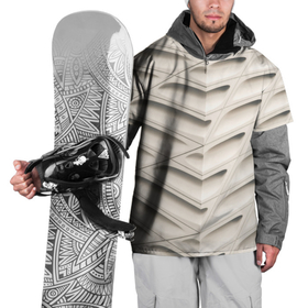 Накидка на куртку 3D с принтом Бежевые Узоры в Курске, 100% полиэстер |  | абстракция | бежевый | текстура | узор | узоры