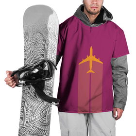 Накидка на куртку 3D с принтом В Пурпурном Небе в Тюмени, 100% полиэстер |  | Тематика изображения на принте: небо | пурпурный | розовый | самолет | топ