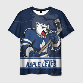 Мужская футболка 3D с принтом Торонто Мейпл Лифс, Toronto Maple Leafs Маскот в Новосибирске, 100% полиэфир | прямой крой, круглый вырез горловины, длина до линии бедер | hockey | maple leafs | nhl | toronto | toronto maple leafs | usa | мейпл лифс | нхл | спорт | сша | торонто | торонто мейпл лифс | хоккей | шайба