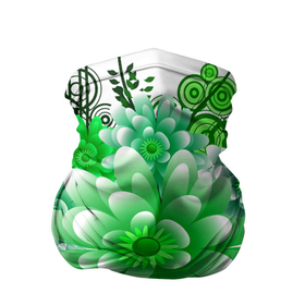 Бандана-труба 3D с принтом Яркая пышная летняя зелень в Петрозаводске, 100% полиэстер, ткань с особыми свойствами — Activecool | плотность 150‒180 г/м2; хорошо тянется, но сохраняет форму | бабочки | весна | зеленый | зелень | краски | лето | растения | цветы | яркий